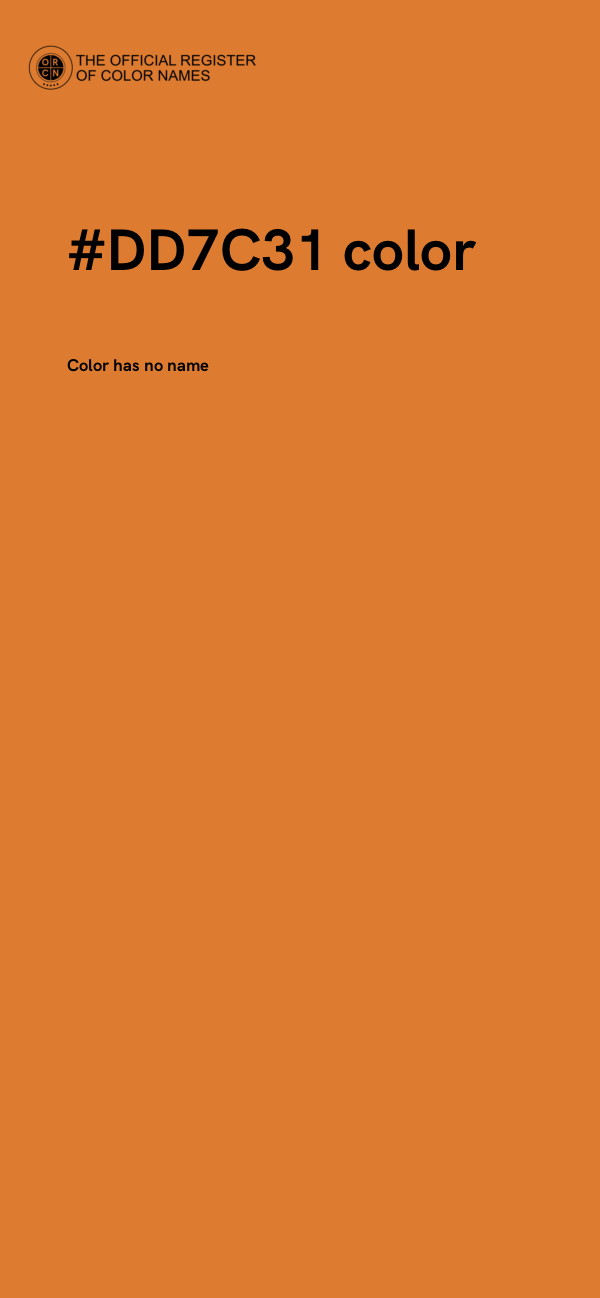 #DD7C31 color image