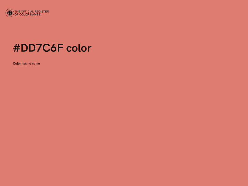 #DD7C6F color image
