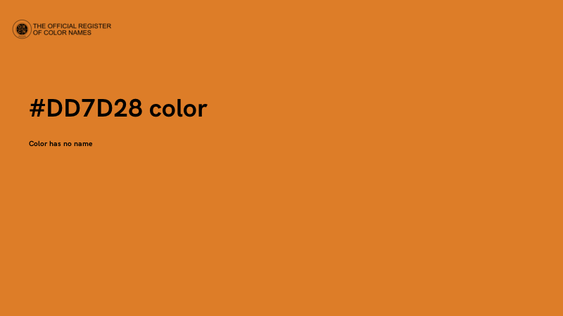 #DD7D28 color image