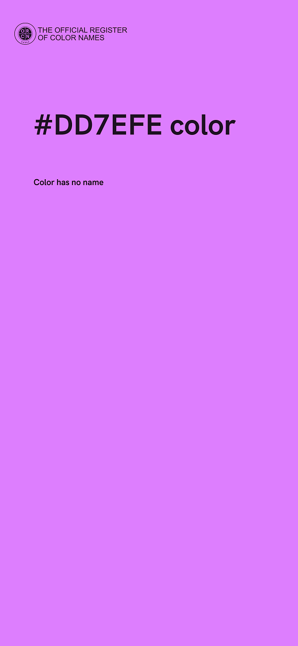 #DD7EFE color image