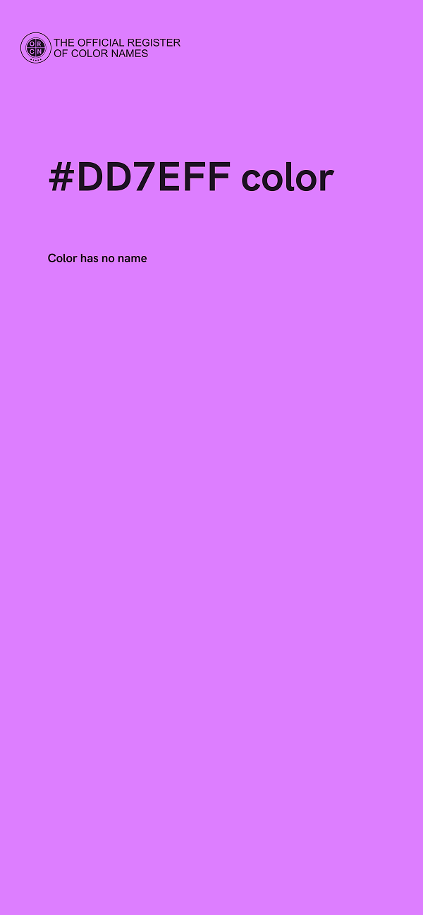 #DD7EFF color image