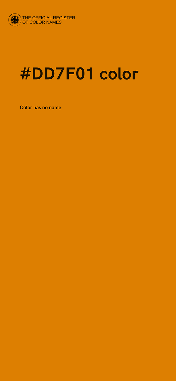 #DD7F01 color image
