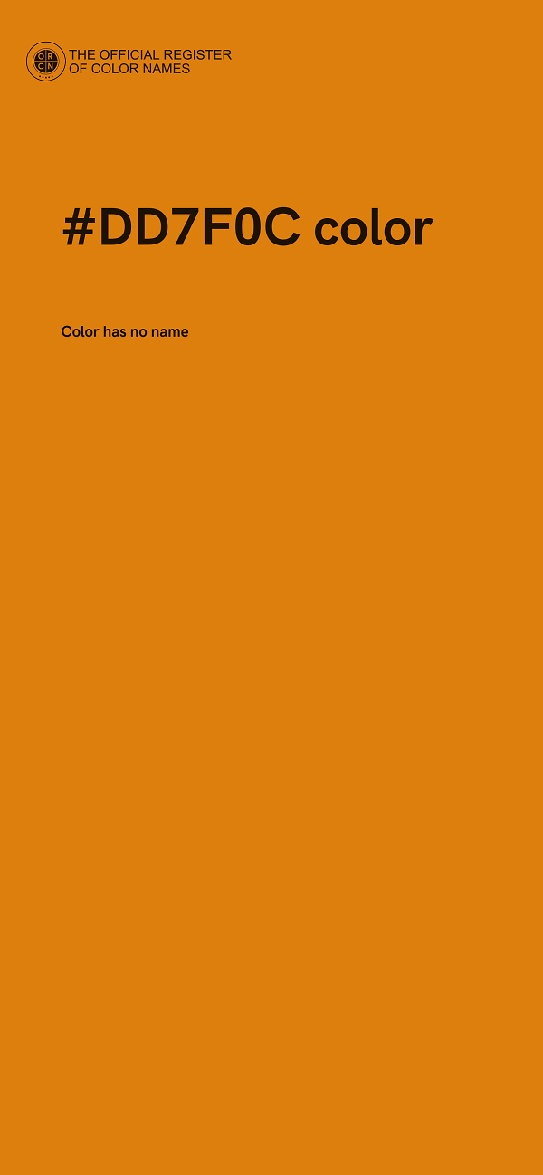 #DD7F0C color image