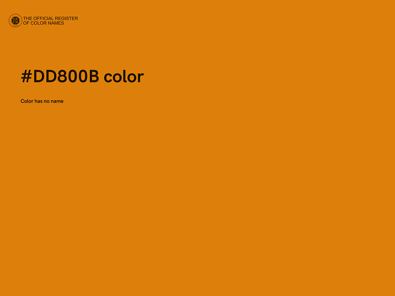 #DD800B color image