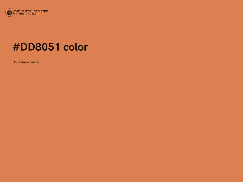 #DD8051 color image