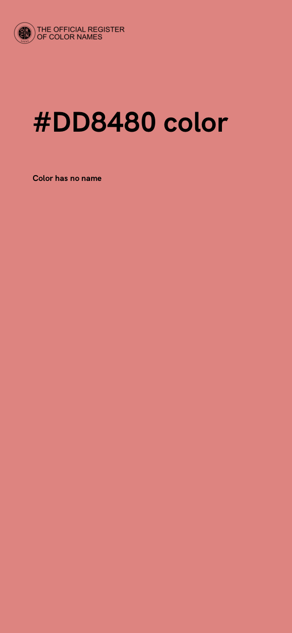 #DD8480 color image