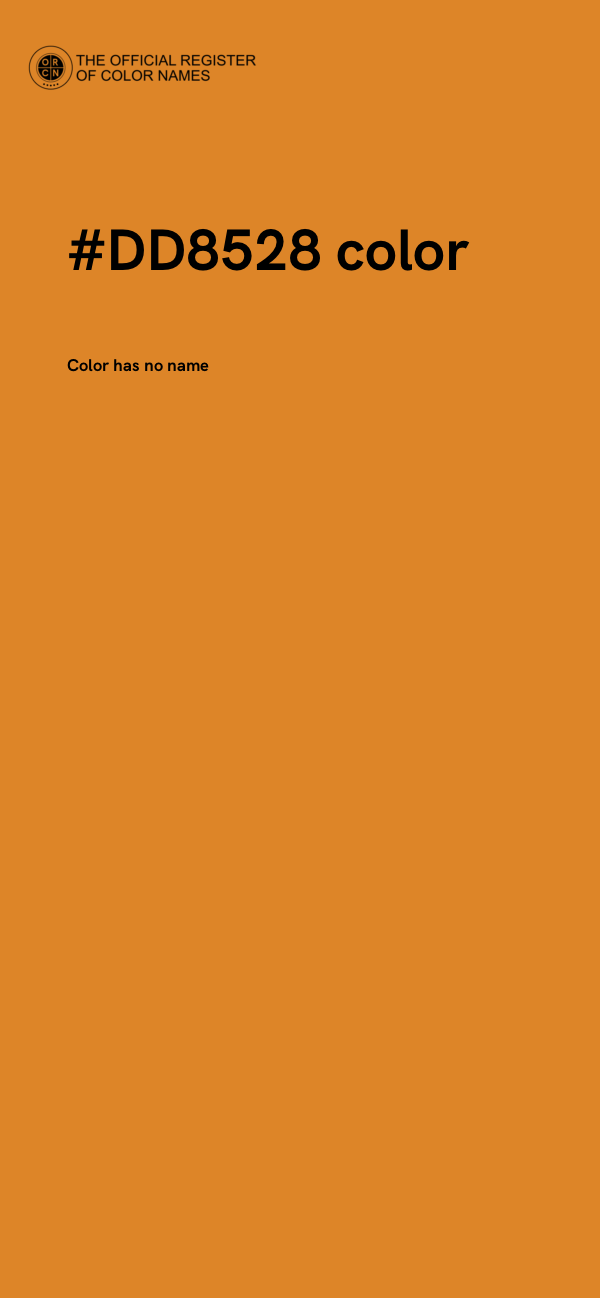 #DD8528 color image