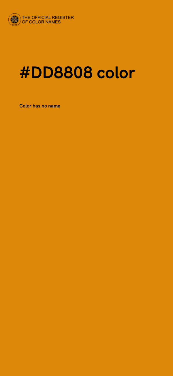 #DD8808 color image