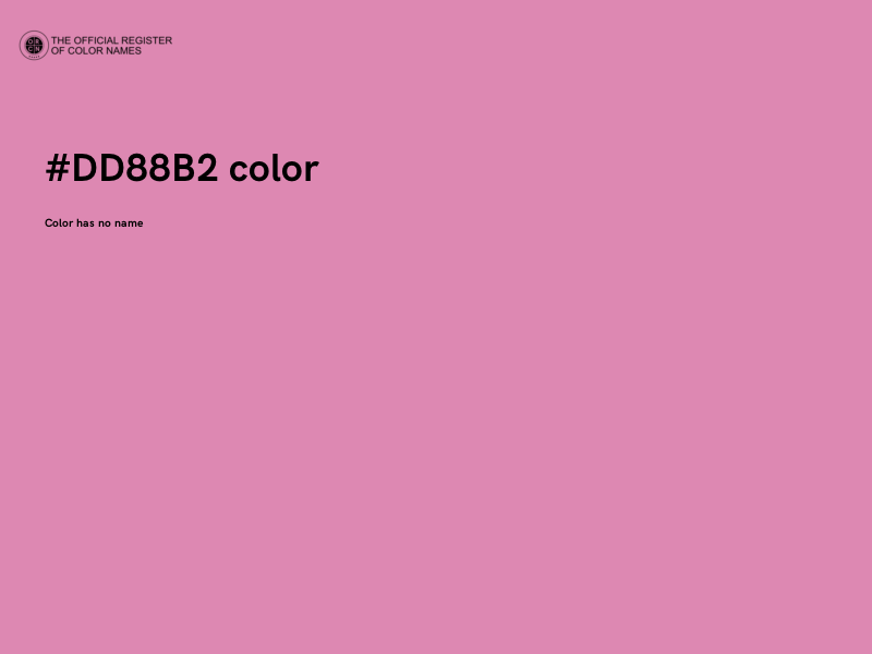 #DD88B2 color image