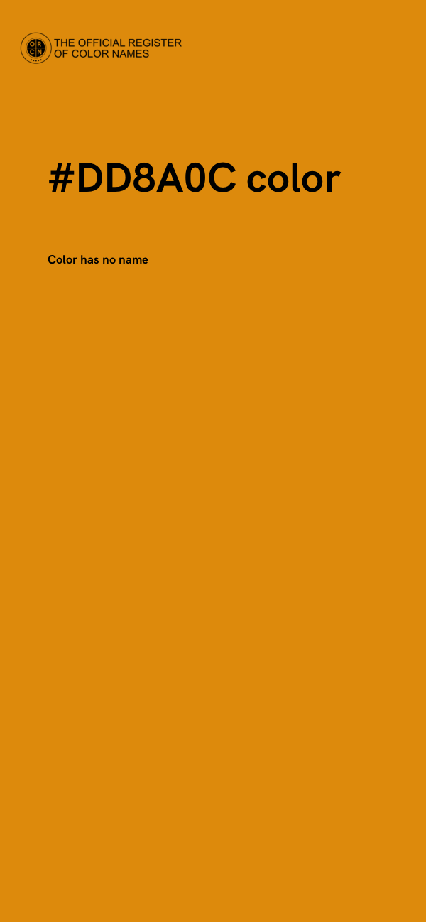 #DD8A0C color image