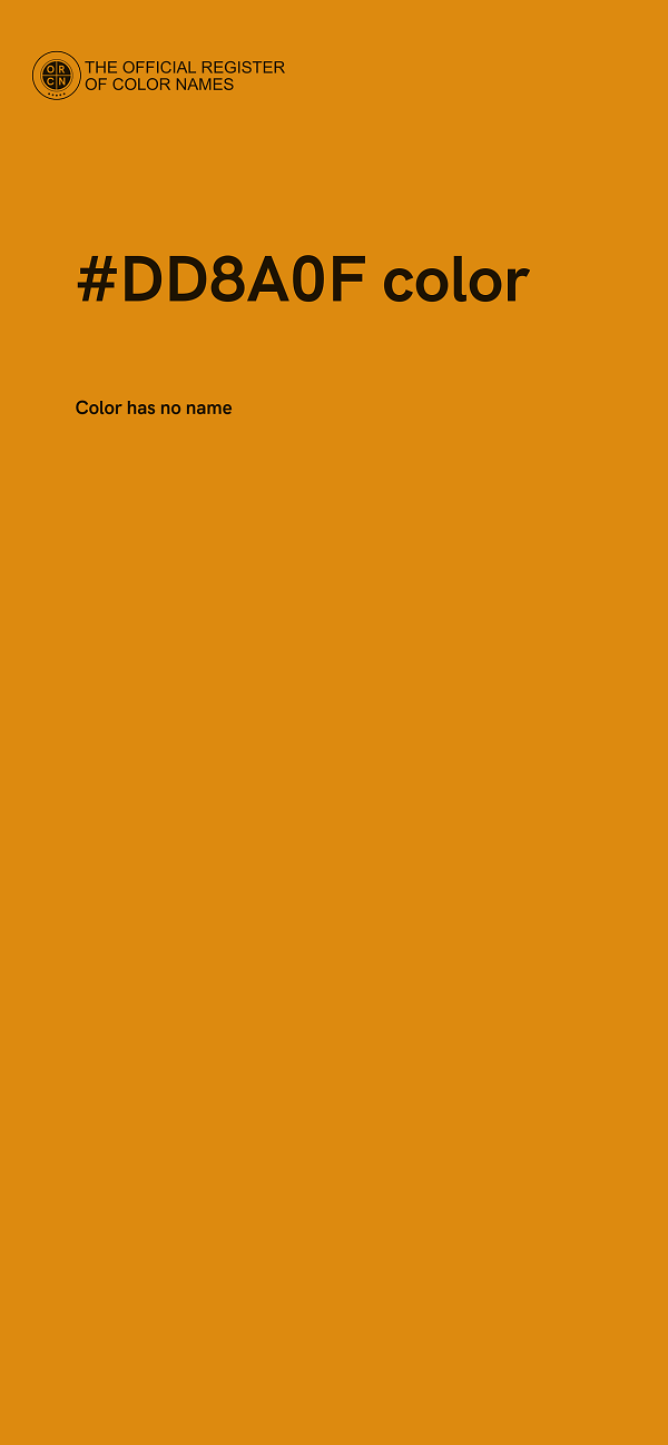 #DD8A0F color image