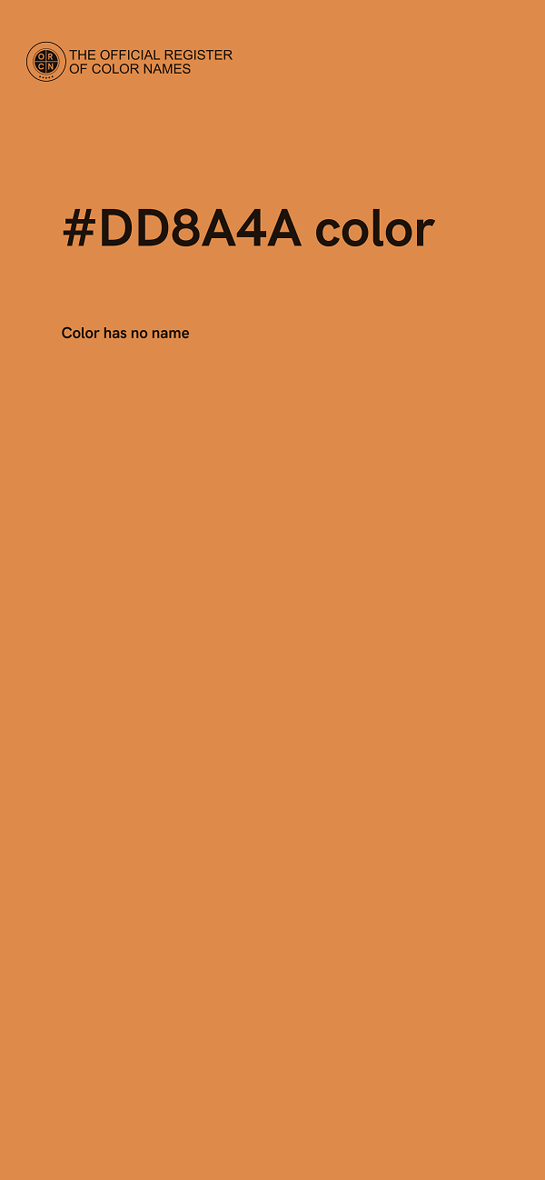 #DD8A4A color image