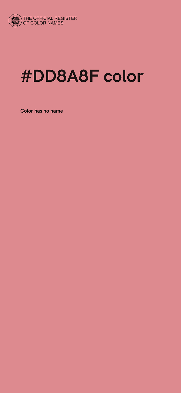 #DD8A8F color image
