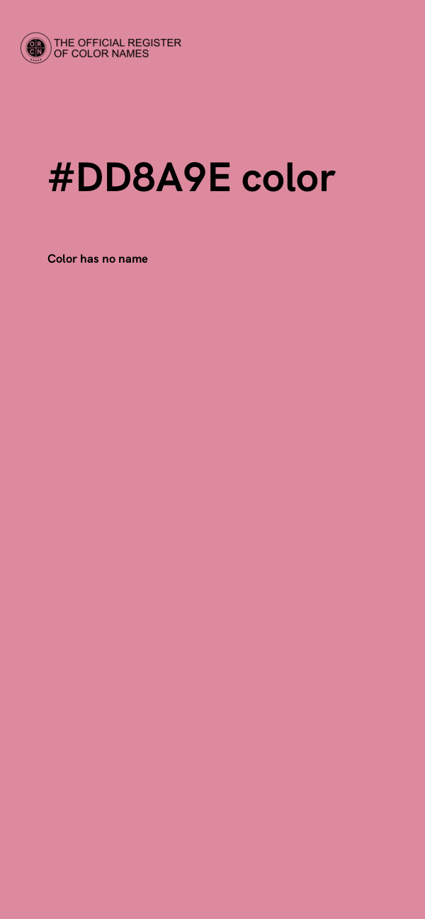 #DD8A9E color image