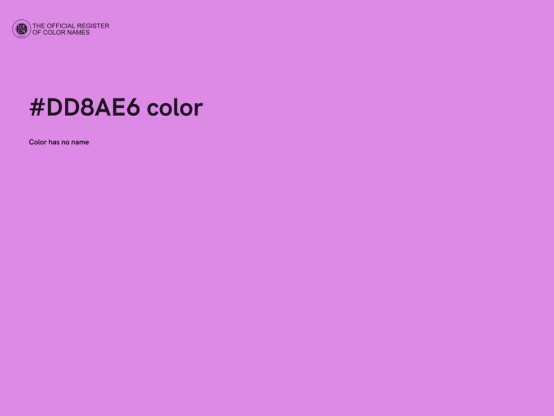 #DD8AE6 color image