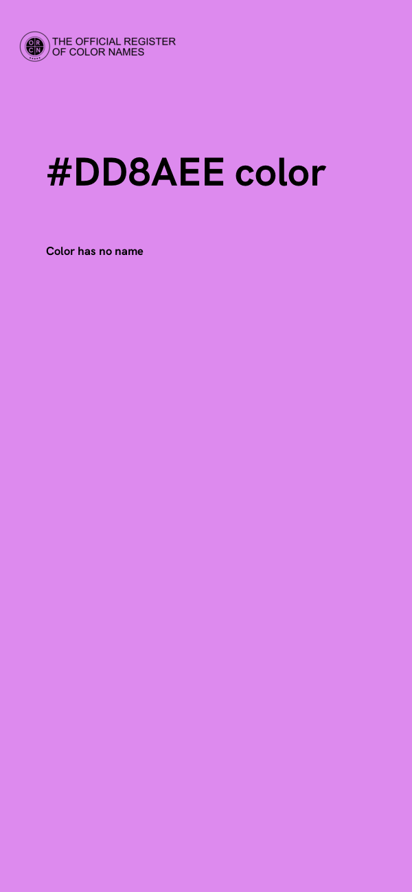#DD8AEE color image