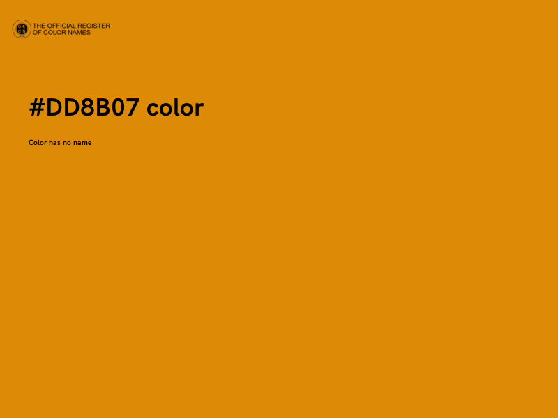 #DD8B07 color image