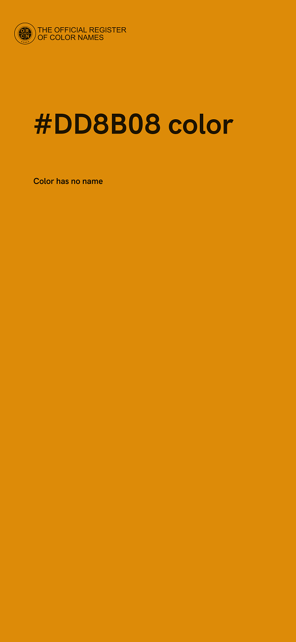 #DD8B08 color image