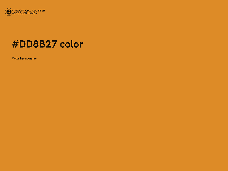 #DD8B27 color image