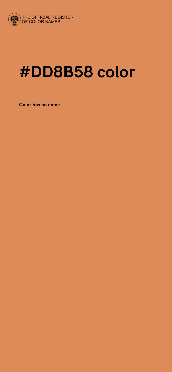 #DD8B58 color image