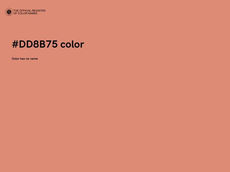 #DD8B75 color image