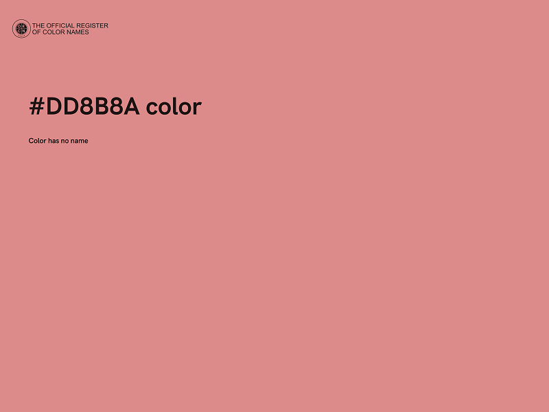 #DD8B8A color image