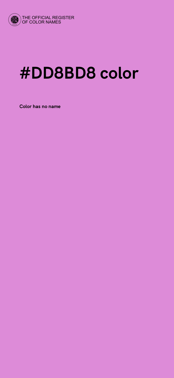 #DD8BD8 color image