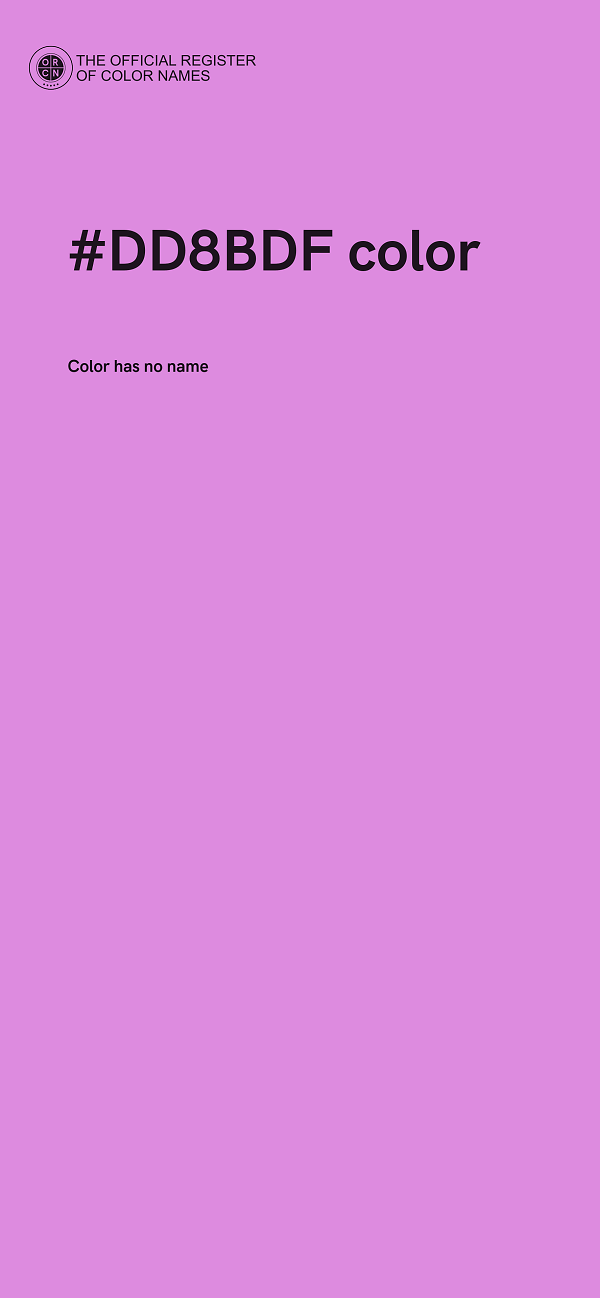 #DD8BDF color image