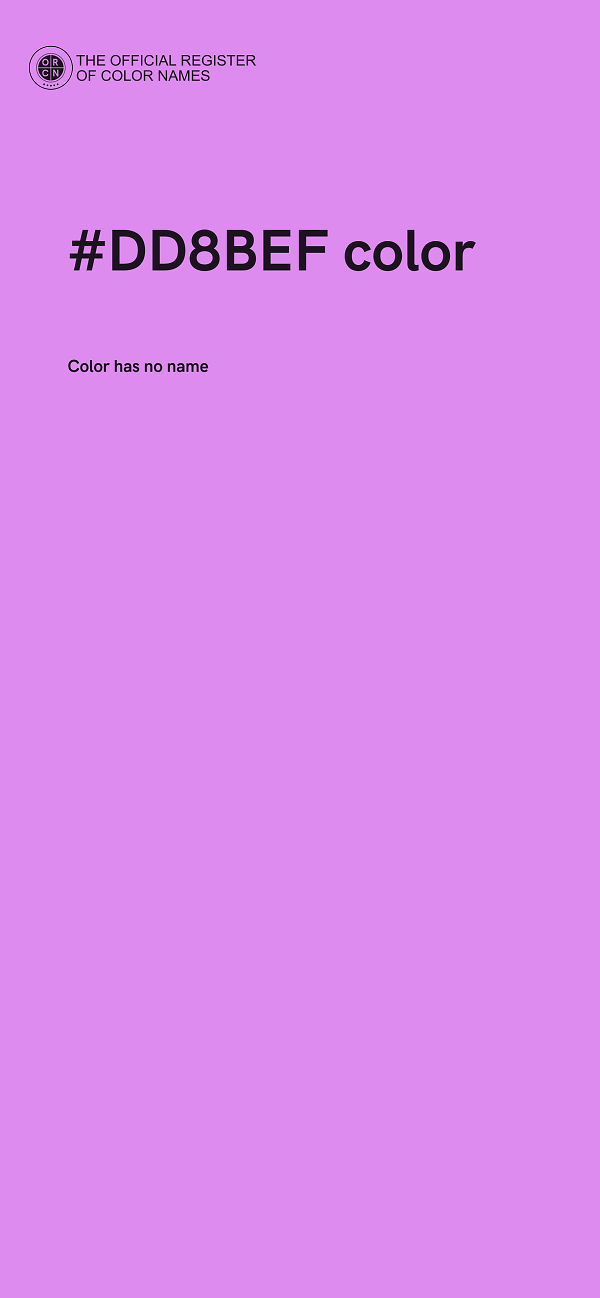 #DD8BEF color image