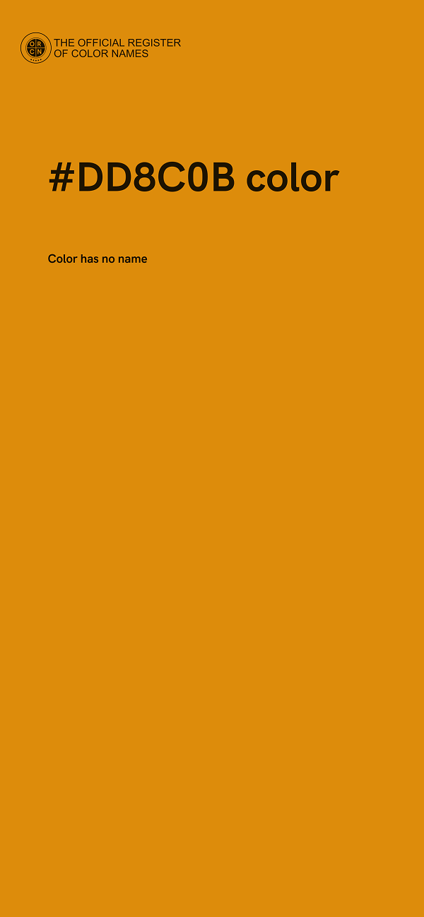 #DD8C0B color image
