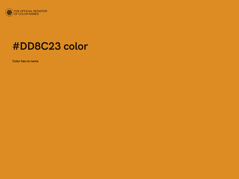 #DD8C23 color image