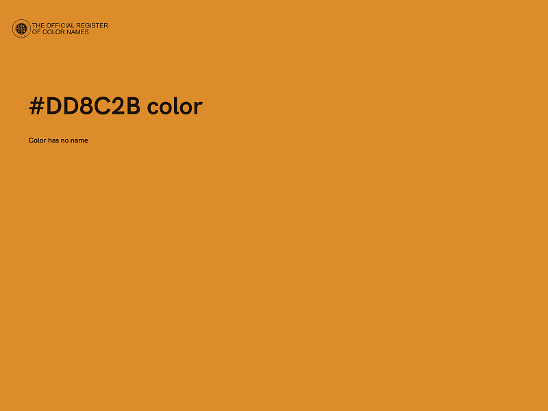 #DD8C2B color image