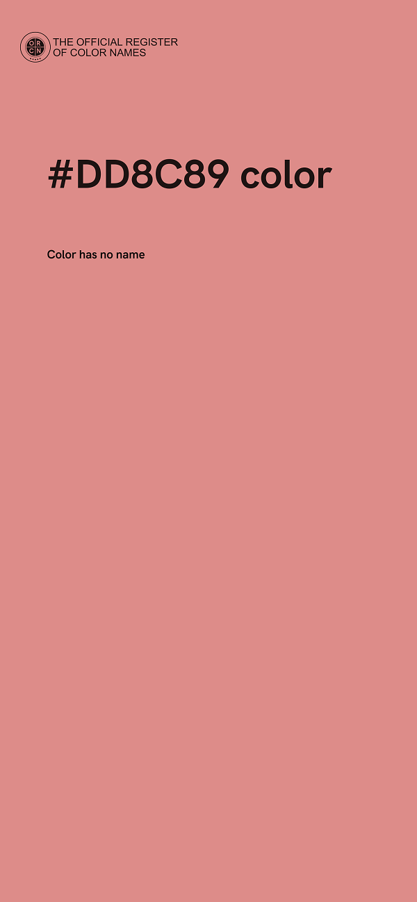 #DD8C89 color image