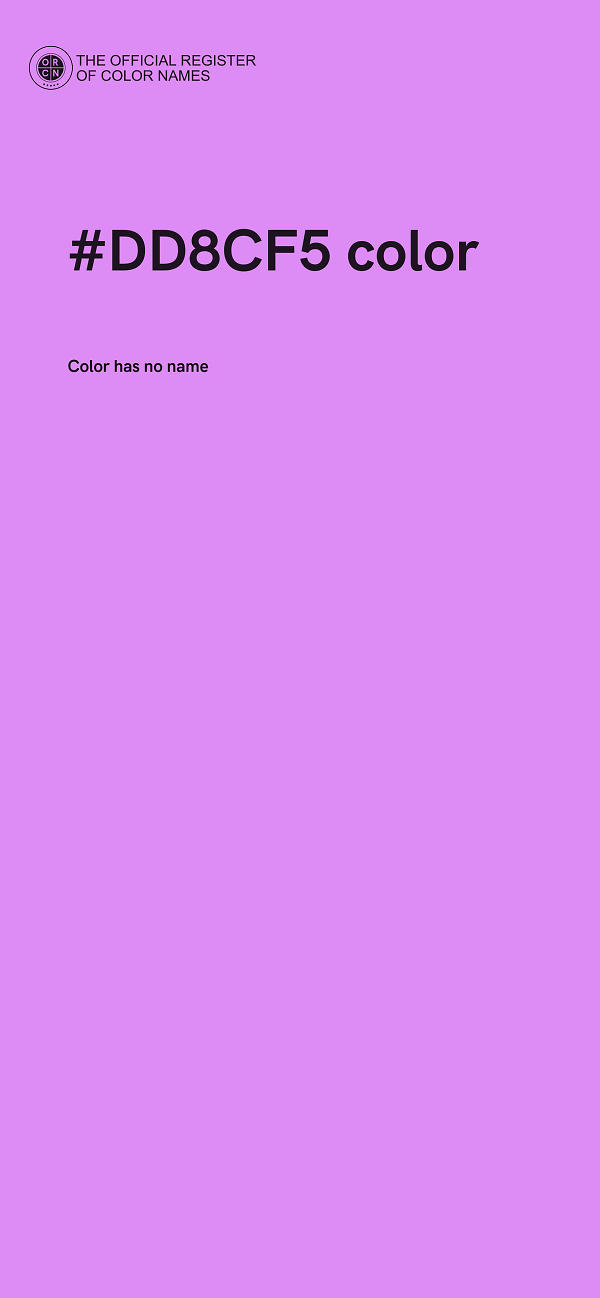 #DD8CF5 color image