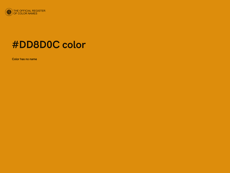 #DD8D0C color image