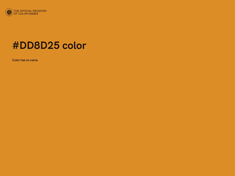#DD8D25 color image