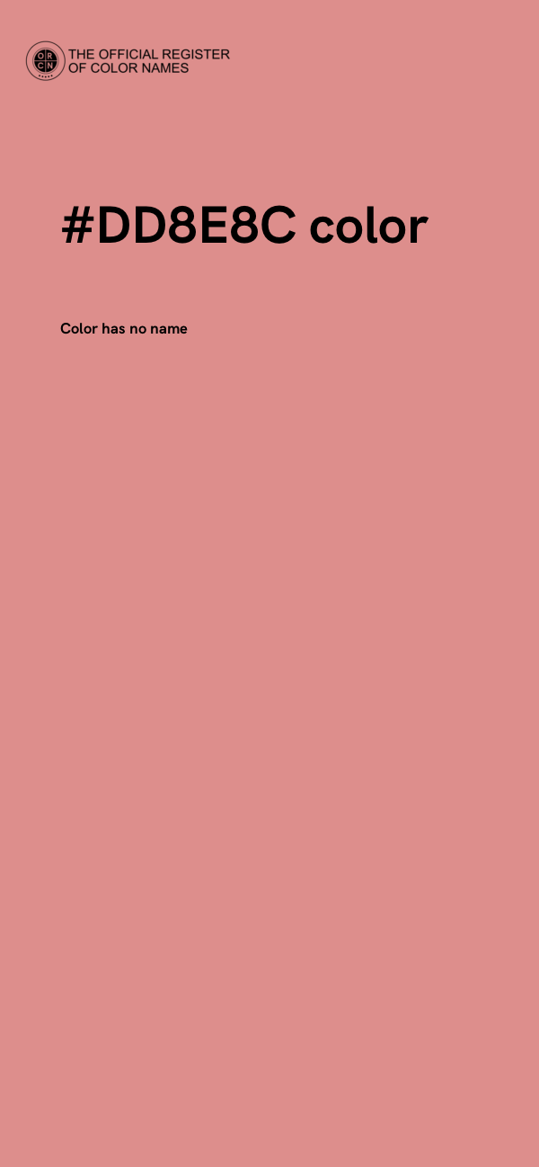 #DD8E8C color image