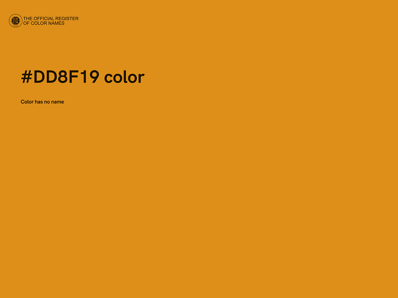 #DD8F19 color image