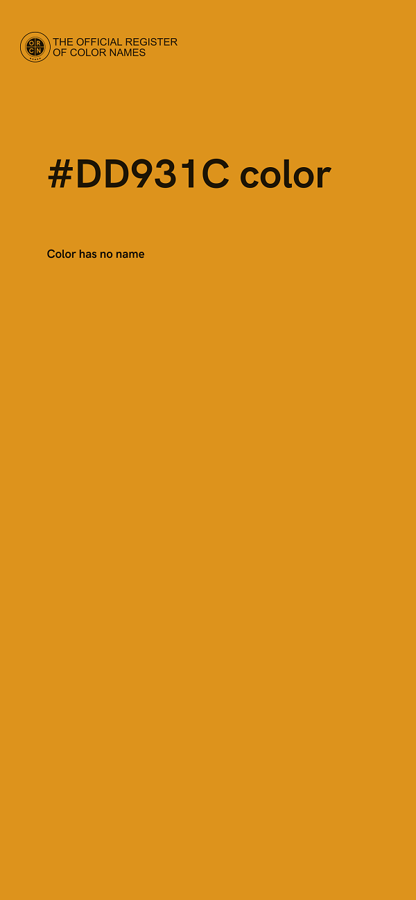 #DD931C color image