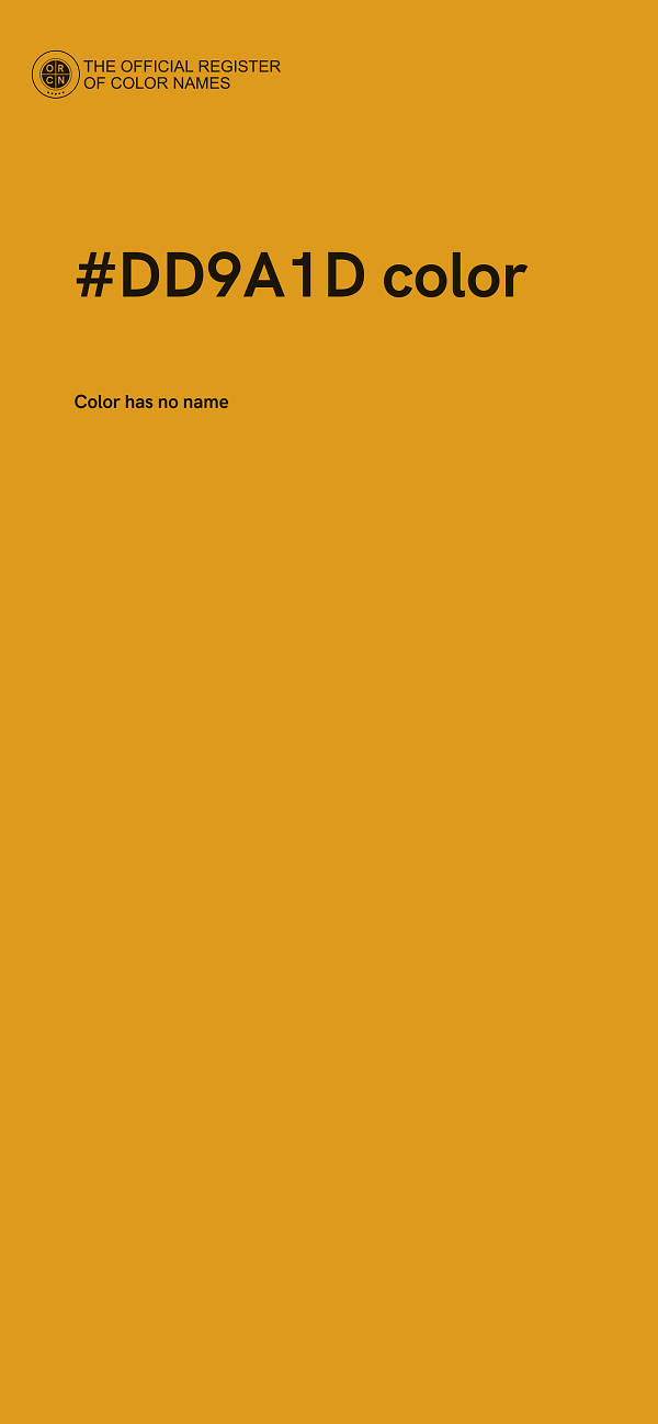 #DD9A1D color image