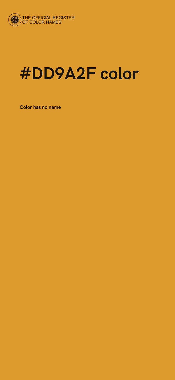 #DD9A2F color image