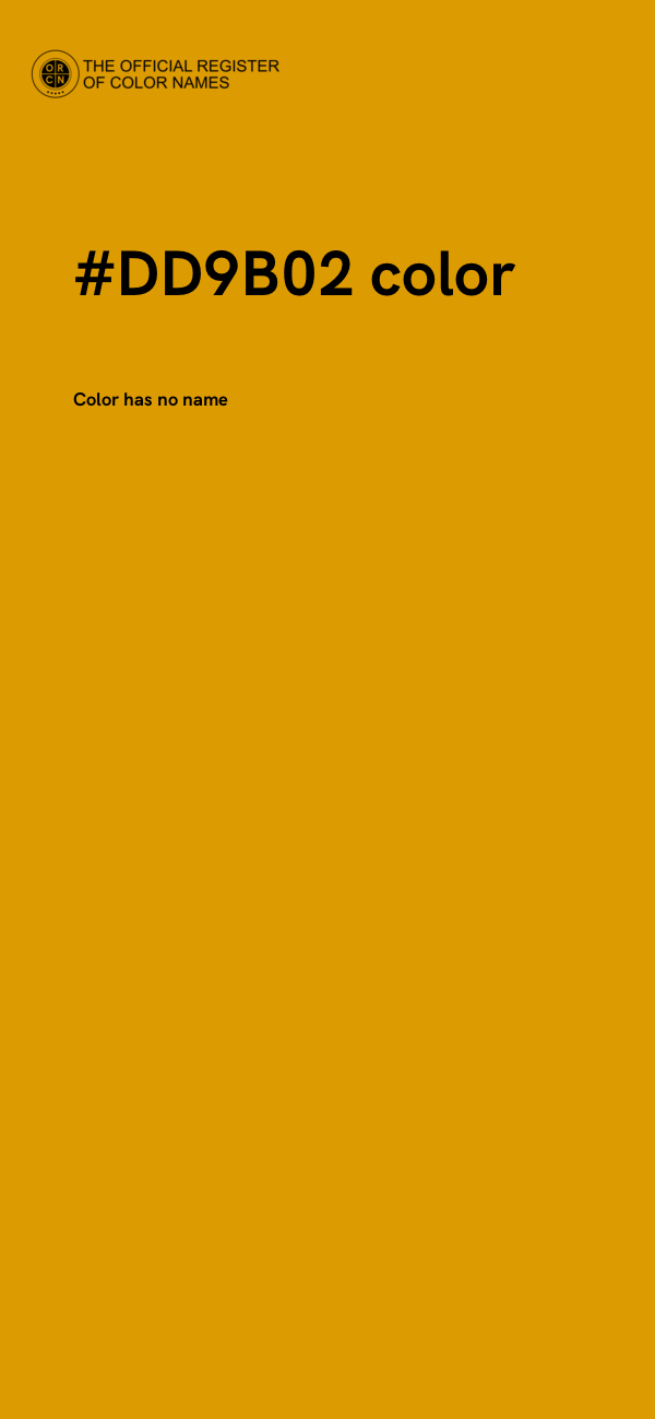 #DD9B02 color image