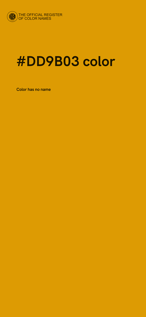 #DD9B03 color image