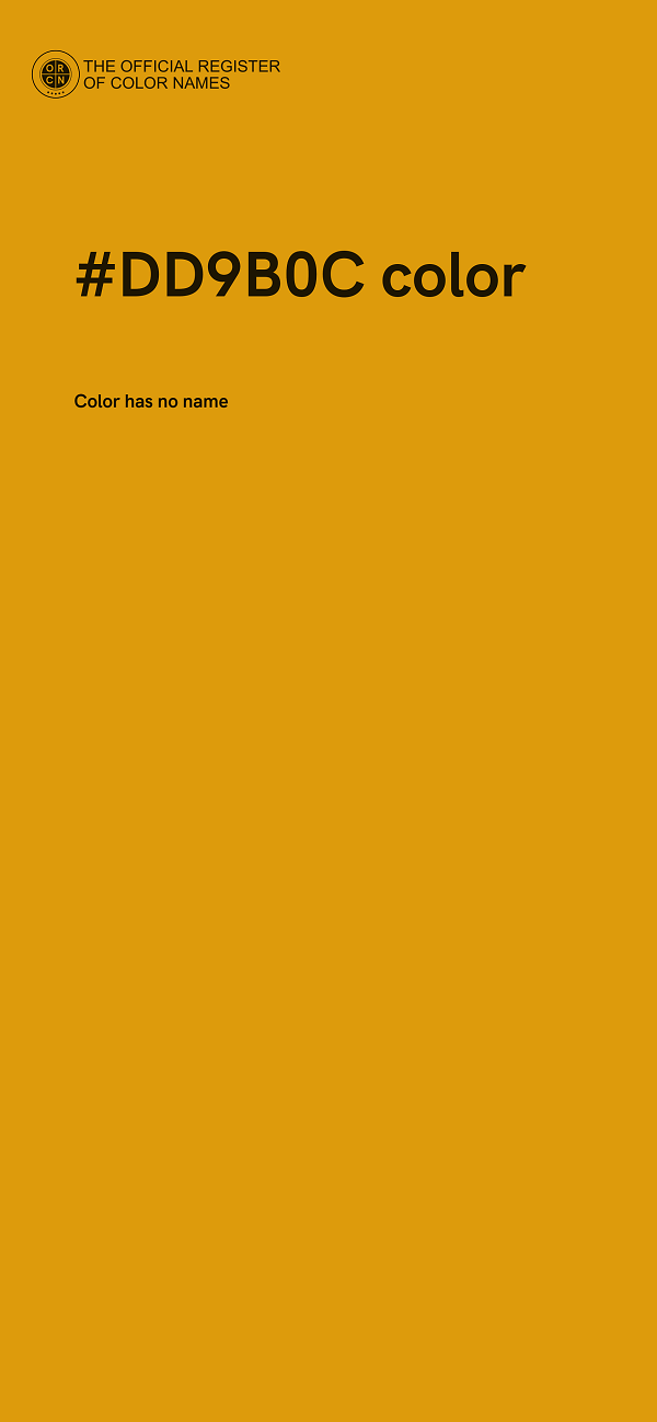 #DD9B0C color image