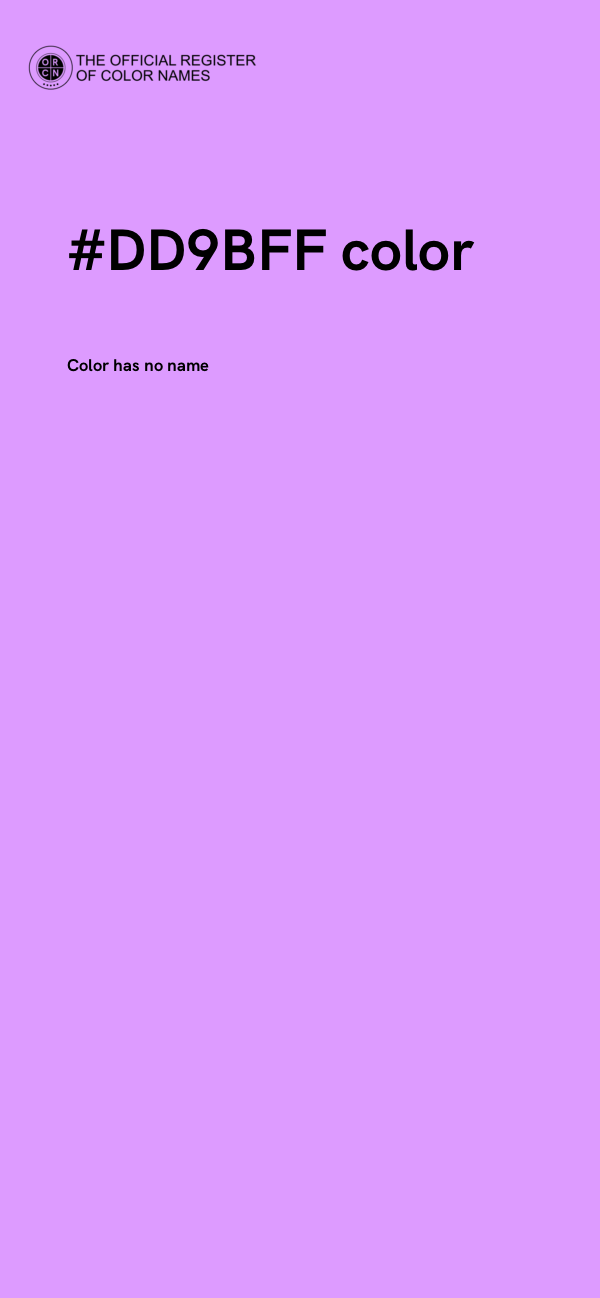 #DD9BFF color image