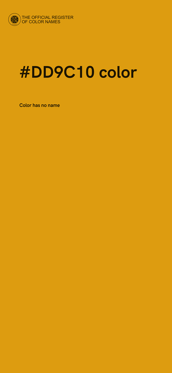 #DD9C10 color image