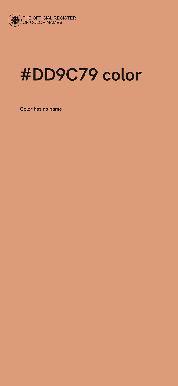 #DD9C79 color image