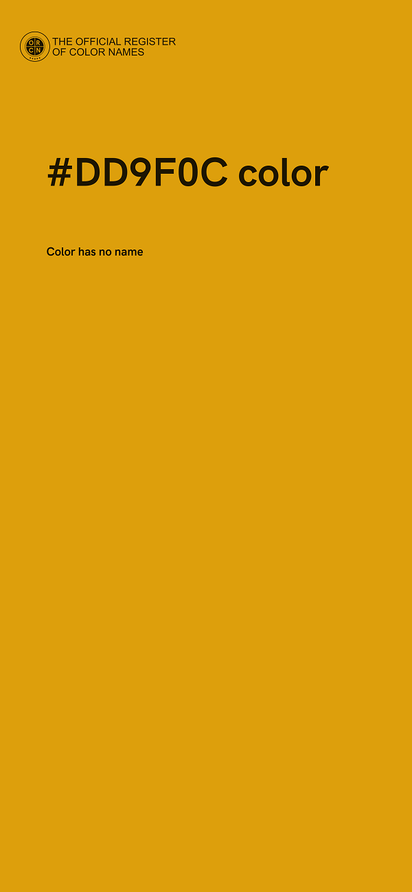 #DD9F0C color image