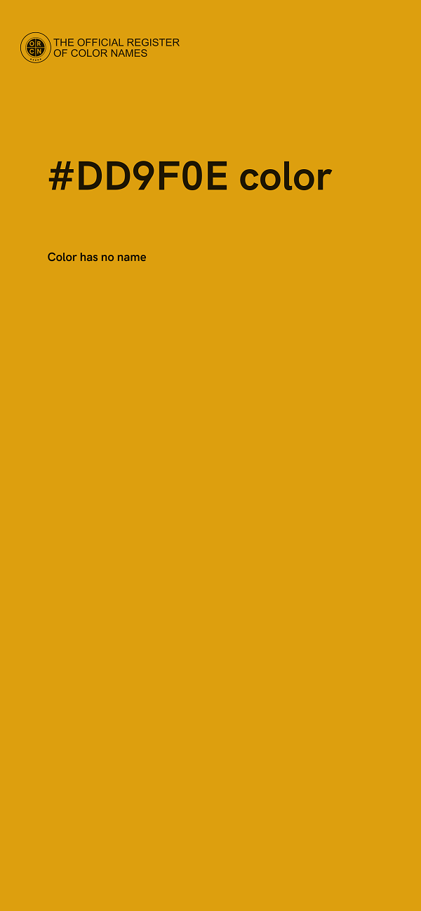 #DD9F0E color image