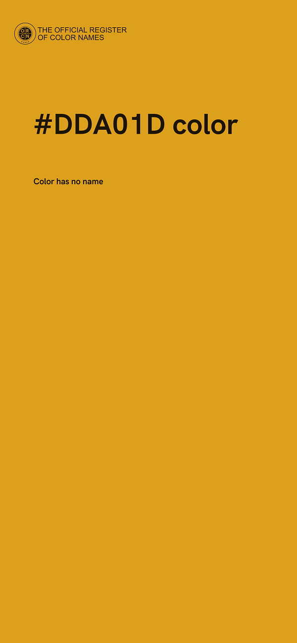 #DDA01D color image